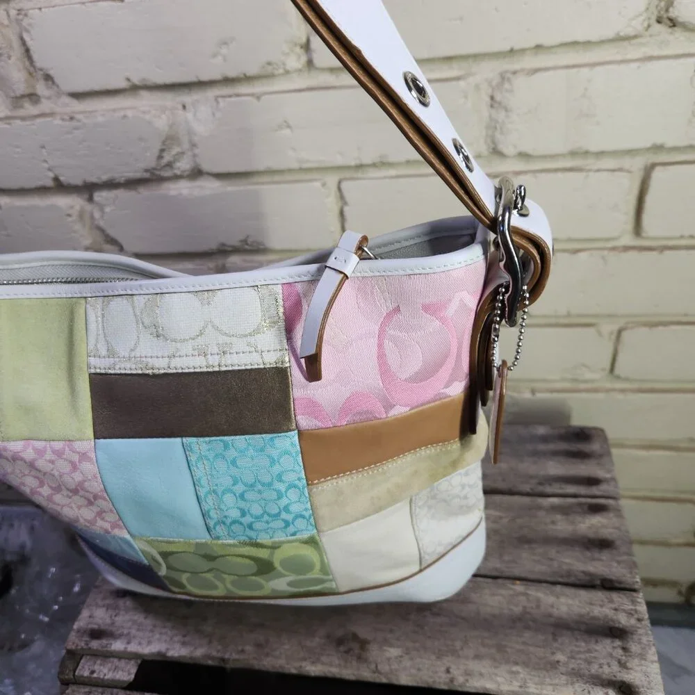 Coach Pastel Patchwork Crossbody Bag Purse - Picture 9 of 14